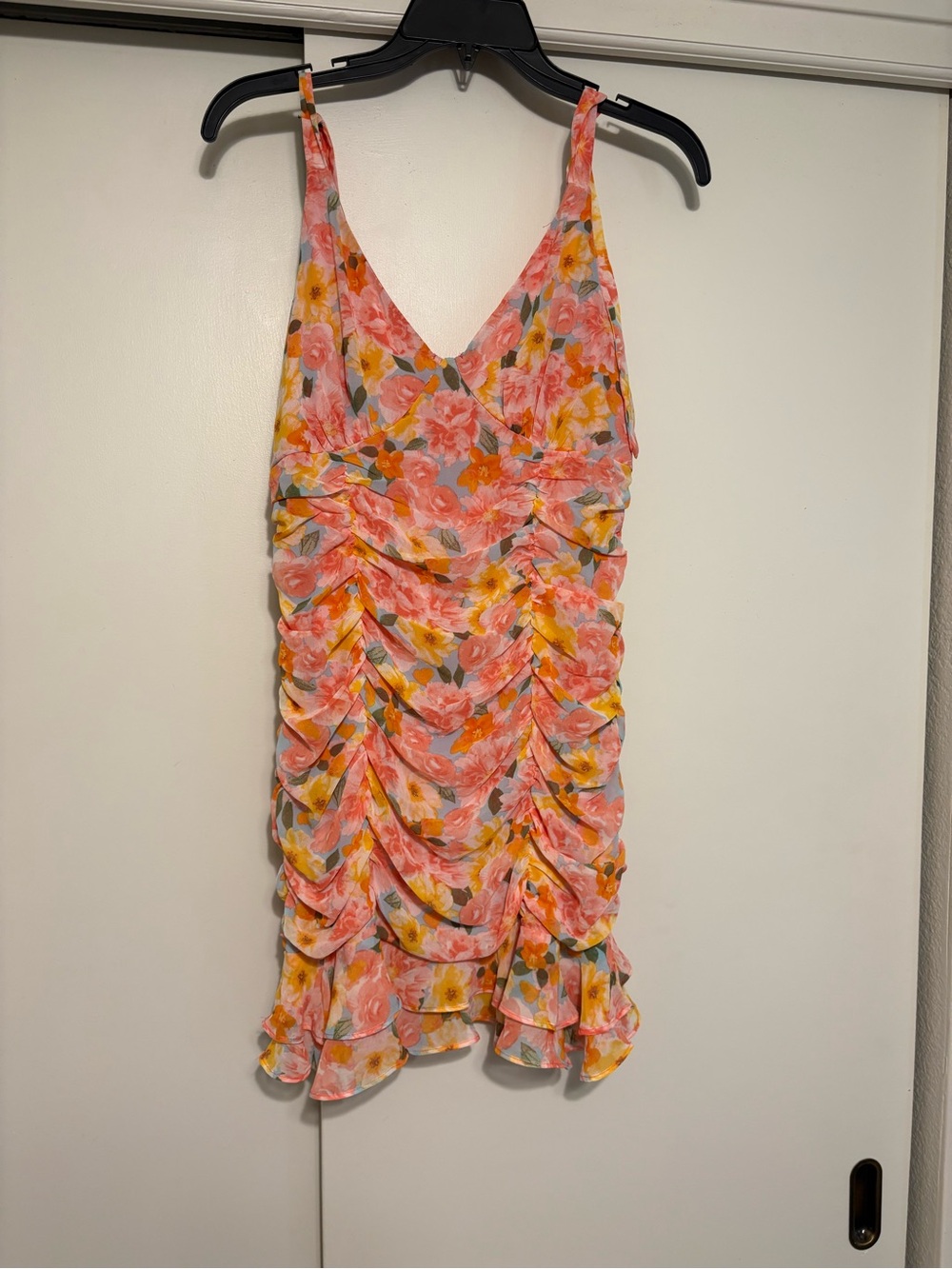 Lily Rose Coral & Yellow Floral Dress